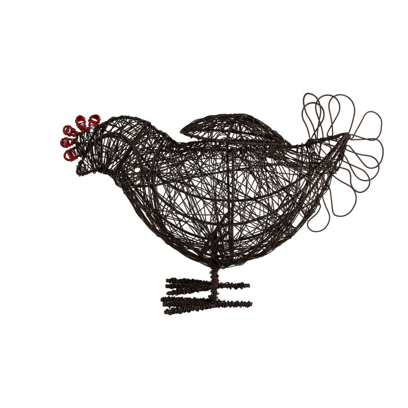 Panier coq ciment noir 28x13x18 de Jardinerie Bordeaux Libourne Gironde dans Corbeilles - Panières- Paniers