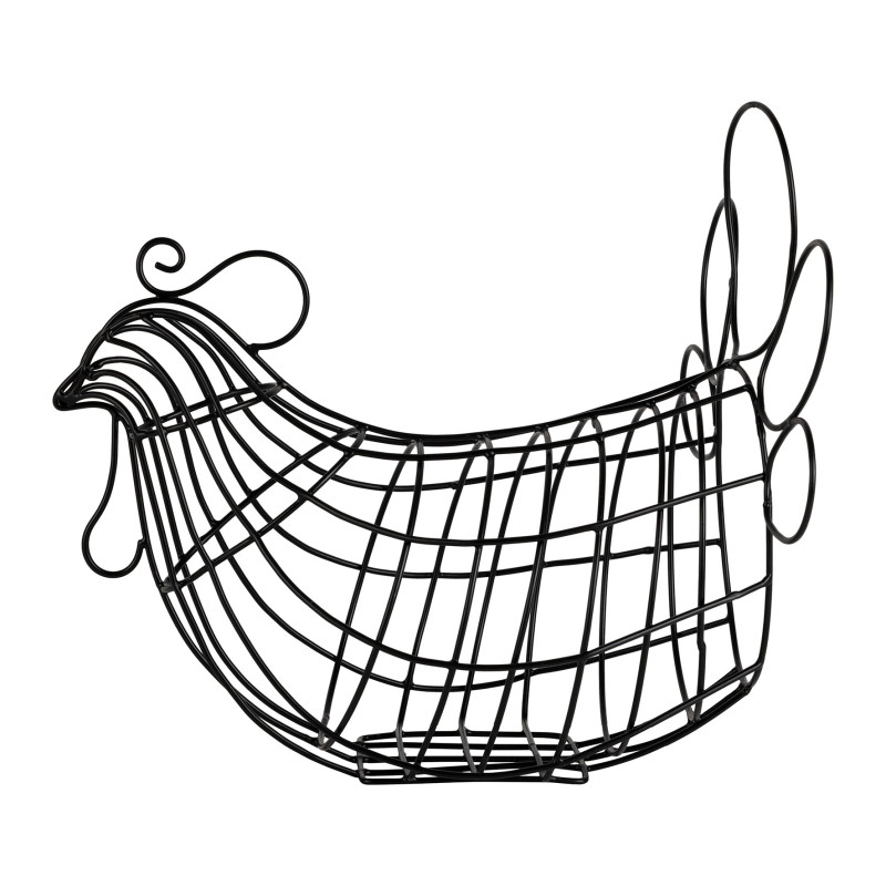 Panier poule reserve noir h24cm de Jardinerie Bordeaux Libourne Gironde dans Corbeilles - Panières- Paniers