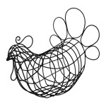 Panier poule reserve noir h24cm de Jardinerie Bordeaux Libourne Gironde dans Corbeilles - Panières- Paniers