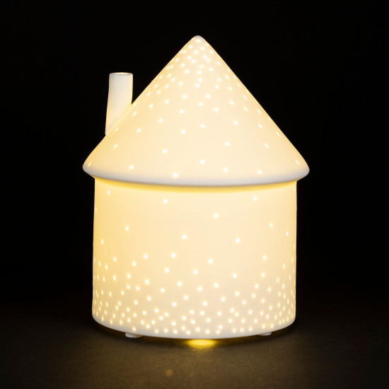 /Lampe led maison blanc d13 h17cm de Jardinerie Bordeaux Libourne Gironde dans Eclairages - Luminaires - Lampes