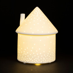 /Lampe led maison blanc d13 h17cm de Jardinerie Bordeaux Libourne Gironde dans Eclairages - Luminaires - Lampes