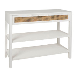 Console adela blanc 100x35 h80 de Jardinerie Bordeaux Libourne Gironde dans Chiffonniers - Commodes - étagères
