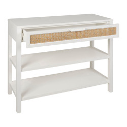 Console adela blanc 100x35 h80 de Jardinerie Bordeaux Libourne Gironde dans Chiffonniers - Commodes - étagères