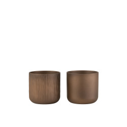 Cache pot gen ceramique or/cuivre m ass2 de J-Line by Jolipa - Déco intérieur dans Cache-pot et pot déco