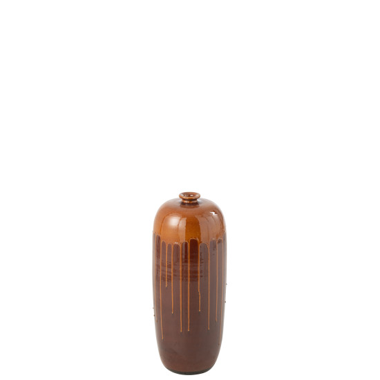 Vase lee terra marron/orange s de J-Line by Jolipa - Déco intérieur dans Vase