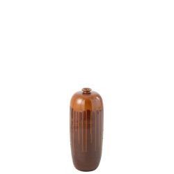 Vase lee terra marron/orange s de J-Line by Jolipa - Déco intérieur dans Vase