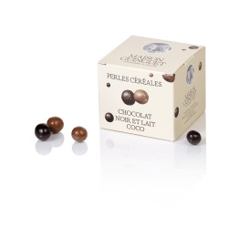PERLES CEREALES CHOCOLAT NOIR LAIT COCO 120G de 🍫 Maison Guinguet - le Chocolat dans 🍫 Chocolats