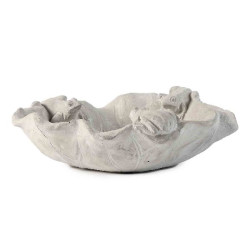 Mangeoire oiseaux 21.5x21.5x6cm ciment gris de Pot et Deco - poterie céramique de qualité dans Nichoirs, Mangeoires et access...