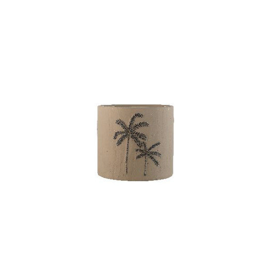 Cache-pot d16.5 h15cm ceramique sable palm de Poterie d'Albi - Poterie de qualité à Bordeaux dans Cache-pot et pot déco