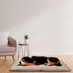 Jolly 110 microfleece taupe tapis plat de Ferplast - cage pour oiseaux et rongeurs dans Paniere et coussin pour chiens