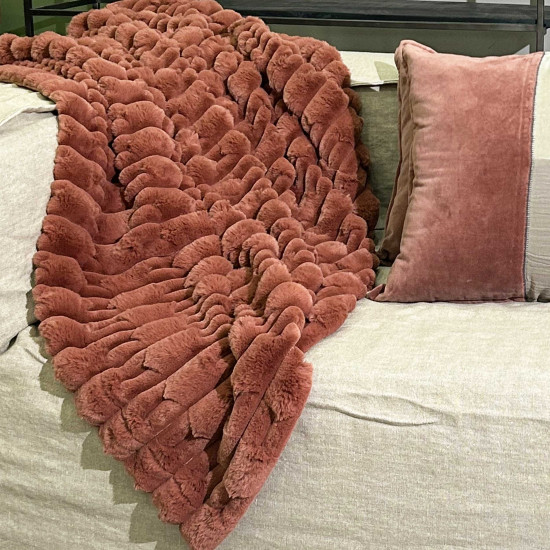 Plaid eclat 130x170 bois de rose de Jardinerie Bordeaux Libourne Gironde dans Coussins et couverture