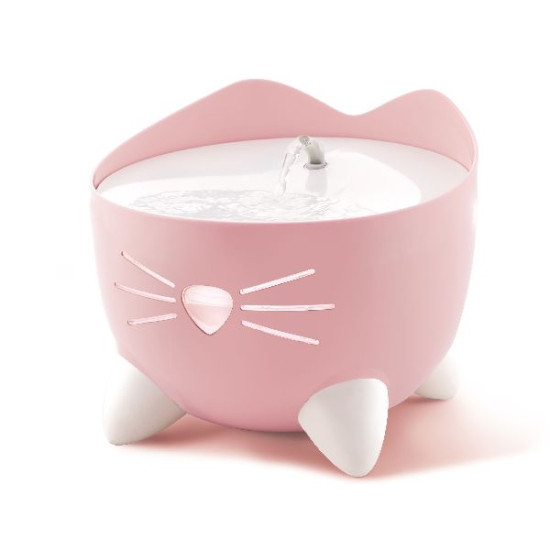 Fontaine pour chat pixi 20x20x17cm rose de Laroy - aliments et d'accessoires pour animaux de compagnie dans Gamelles, distrib...