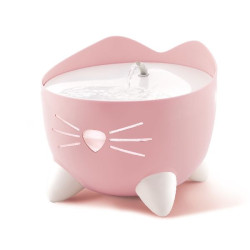 Fontaine pour chat pixi 20x20x17cm rose de Laroy - aliments et d'accessoires pour animaux de compagnie dans Gamelles, distrib...