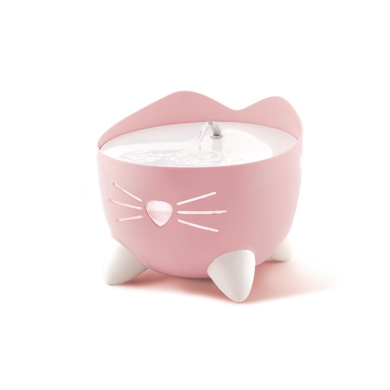 Fontaine pour chat pixi 20x20x17cm rose de Laroy - aliments et d'accessoires pour animaux de compagnie dans Gamelles, distrib...