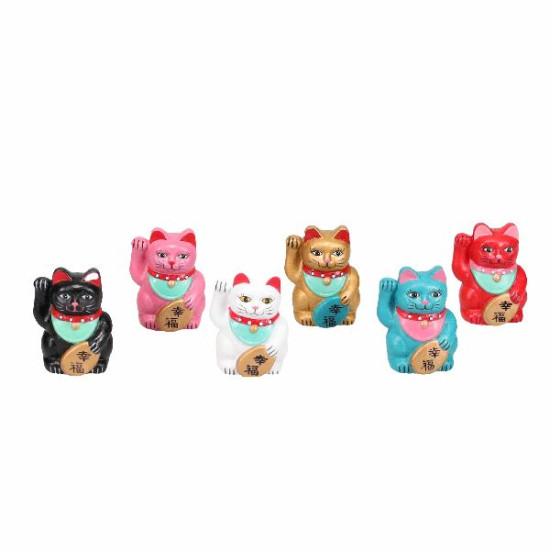 Lucky cat 4x3.5x5cm display couleurs mélangées de Laroy - aliments et d'accessoires pour animaux de compagnie dans Jouets pou...