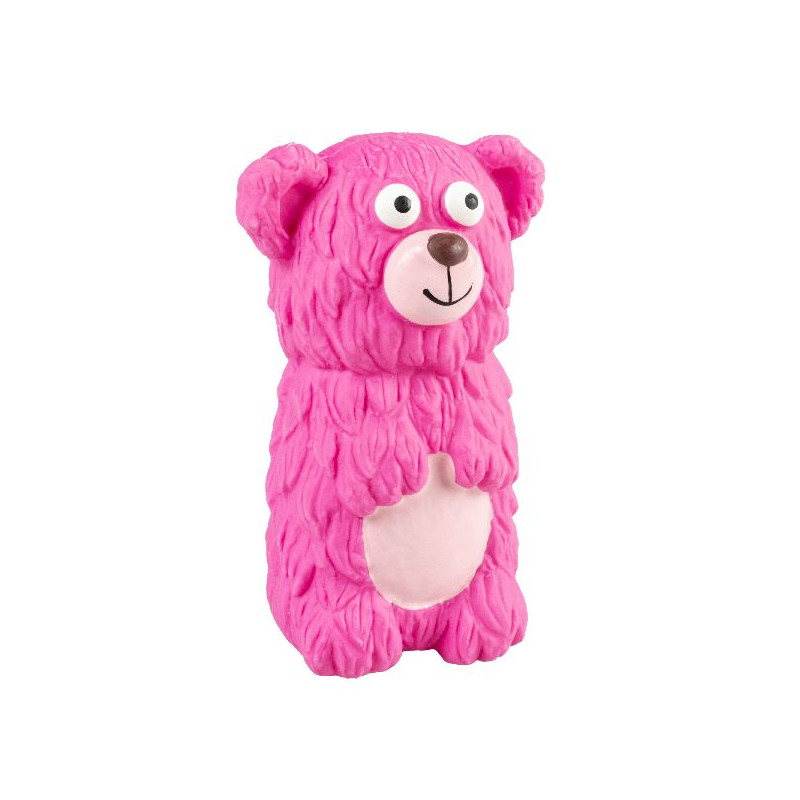 Jouet latex ours 8x5.5x13cm rose de Laroy - aliments et d'accessoires pour animaux de compagnie dans Jouets pour chiens