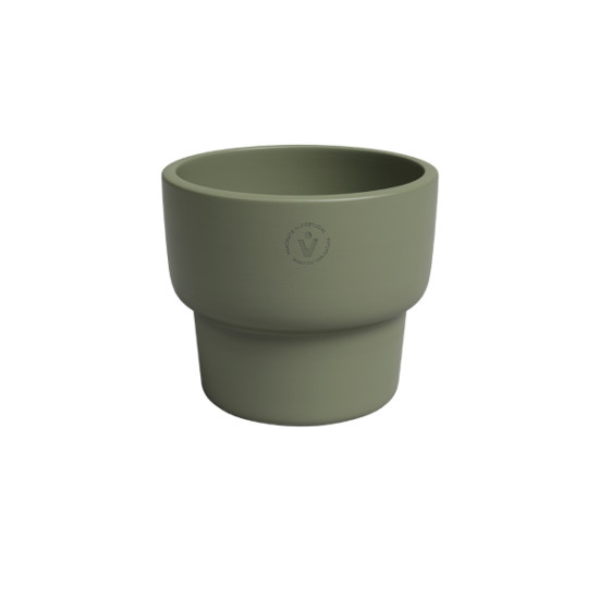 Cache-pot echo haut 17cm vert olive de Artevasi - Vases et jardiniè...