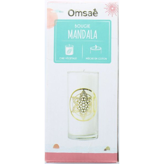 /Bougie en Cire végétale Blanche Mandala de Herboristerie et Esotérisme à Libourne dans 💎 Bijoux et accessoires ésotériques