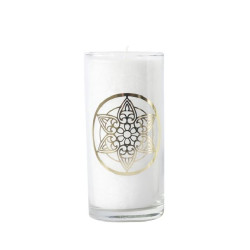 /Bougie en Cire végétale Blanche Mandala de Herboristerie et Esotérisme à Libourne dans 💎 Bijoux et accessoires ésotériques
