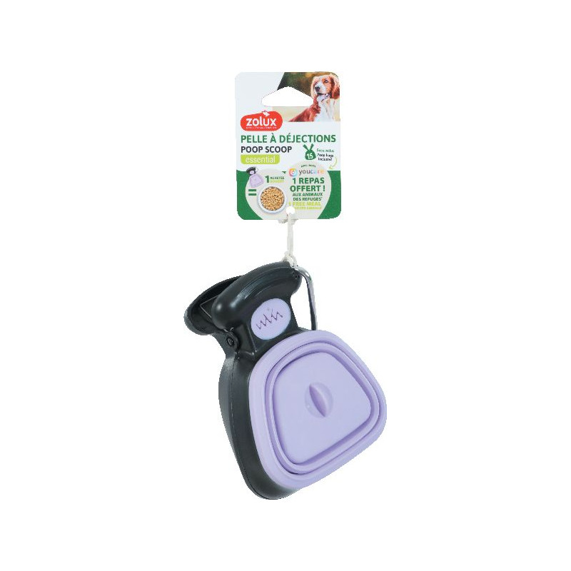 Pince poop scoop lila de Zolux - Produit pour animaux dans Soins et Hygiene pour chiens