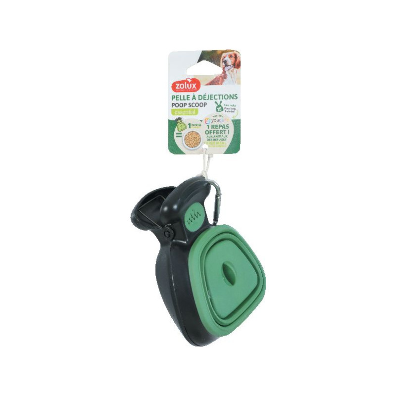 Pince poop scoop kaki de Zolux - Produit pour animaux dans Soins et Hygiene pour chiens