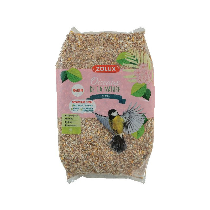 Graines pour oiseaux du jardin premium2 4kg de Zolux - Produit pour animaux dans Graines pour oiseaux