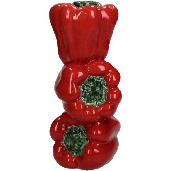 Vase poivron rouge 9.9x9.5x20.3cm de Jardinerie Bordeaux Libourne Gironde dans Vase