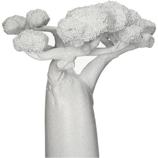 Ornement arbre polyresine blanc 26x24x46cm de Jardinerie Bordeaux Libourne Gironde dans Sculpture et sujet
