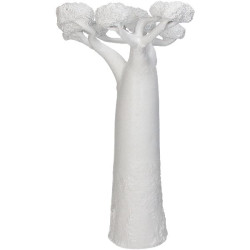 Ornement arbre polyresine blanc 26x24x46cm de Jardinerie Bordeaux Libourne Gironde dans Sculpture et sujet