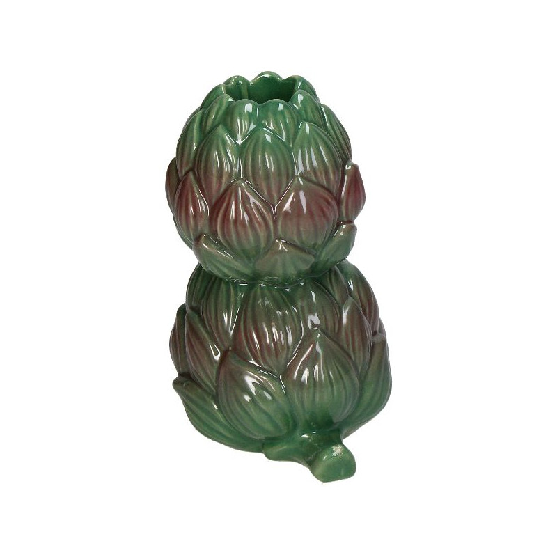 Bougeoir artichaut vert 9.8x8.4x13.8cm de Jardinerie Bordeaux Libourne Gironde dans Bougeoirs et lanterne pour bougies