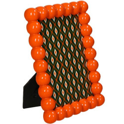 Cadre photo perles polyresine orange 10x15cm de Jardinerie Bordeaux Libourne Gironde dans Peintures - Cadres -Toiles - Tableaux