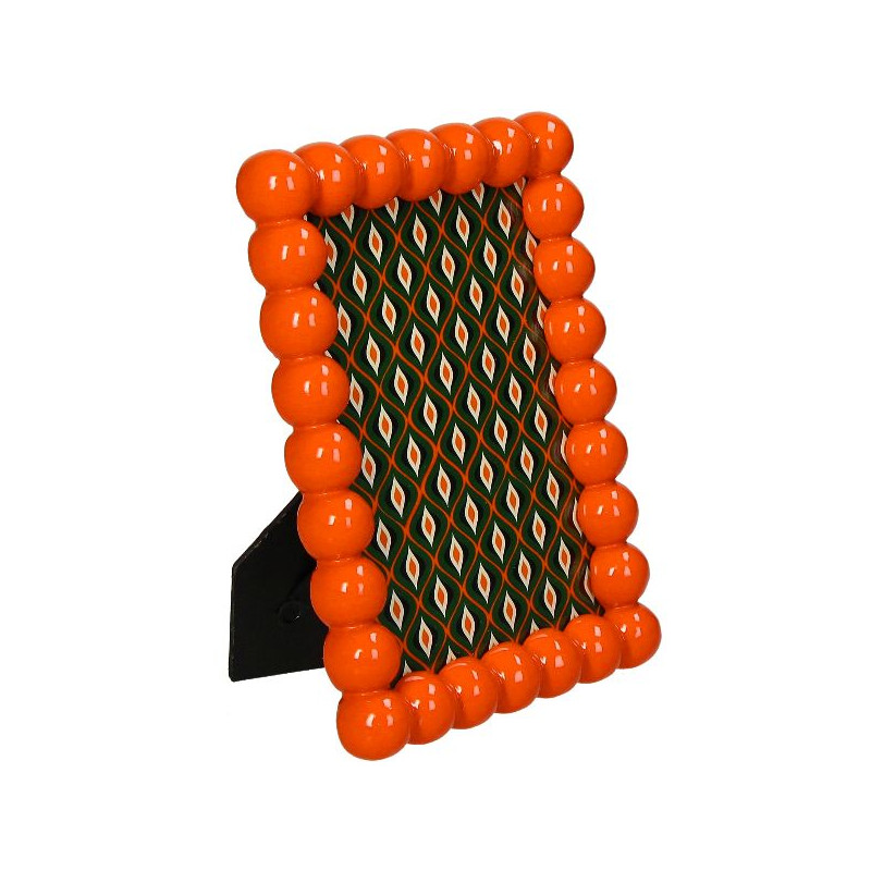 Cadre photo perles polyresine orange 10x15cm de Jardinerie Bordeaux Libourne Gironde dans Peintures - Cadres -Toiles - Tableaux