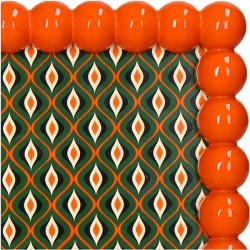 Cadre photo perles polyresine orange 10x15cm de Jardinerie Bordeaux Libourne Gironde dans Peintures - Cadres -Toiles - Tableaux