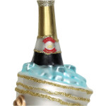Ornement seau champagne verre ivoire 13.3cm de Jardinerie Bordeaux Libourne Gironde dans Boule pour sapin de Noël
