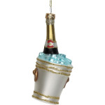 Ornement seau champagne verre ivoire 13.3cm de Jardinerie Bordeaux Libourne Gironde dans Boule pour sapin de Noël