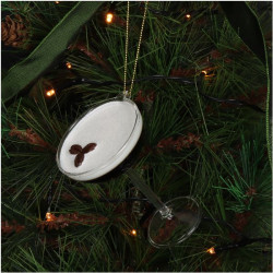 Ornement verre a expresso martini marron 8.9cm de Jardinerie Bordeaux Libourne Gironde dans Boule pour sapin de Noël