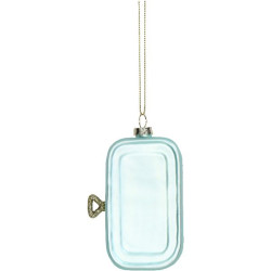 Ornement boite sardines verre multi 11cm de Jardinerie Bordeaux Libourne Gironde dans Boule pour sapin de Noël