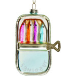Ornement boite sardines verre multi 11cm de Jardinerie Bordeaux Libourne Gironde dans Boule pour sapin de Noël