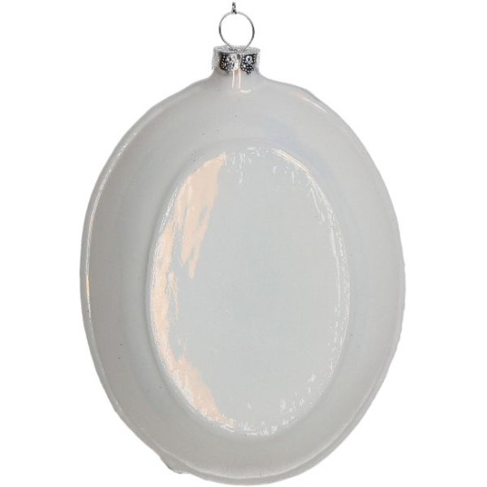 Ornements assiette poisson verre gris 11.4cm de Jardinerie Bordeaux Libourne Gironde dans Boule pour sapin de Noël