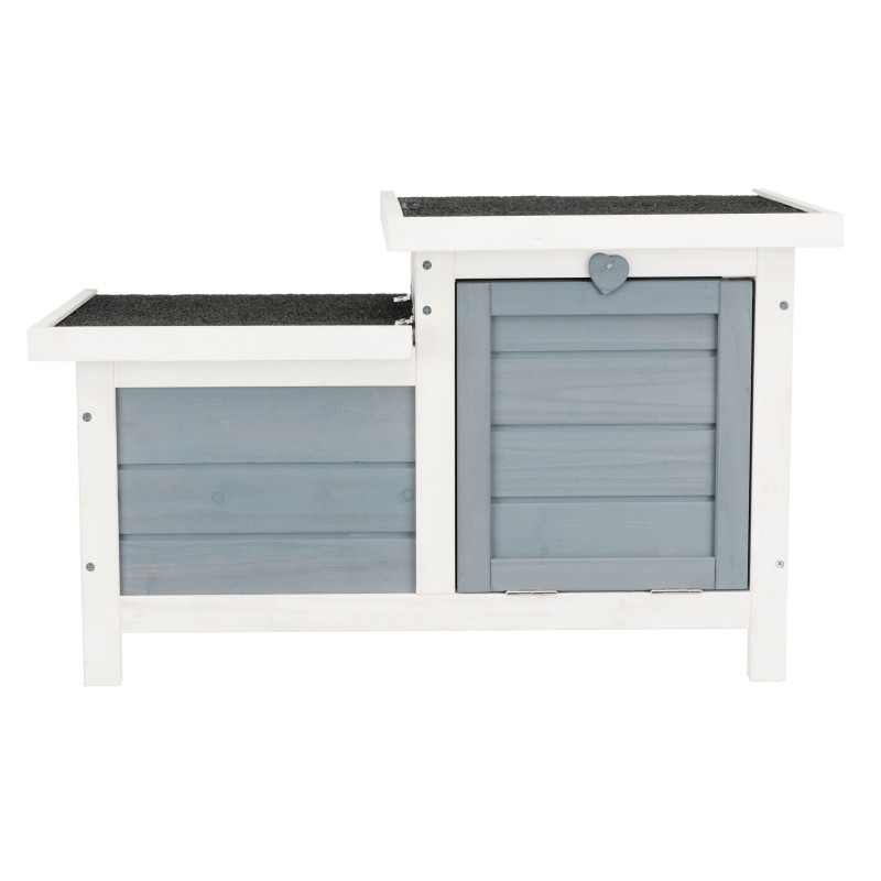 Clapier avec 2 sorties 70x43x45cm gris/blanc de Trixie - Produit pour animaux dans Cages pour rongeurs