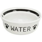 Set gamelles.2x0.6 l 15 cm blanc/noir de Trixie - Produit pour animaux dans Gamelles, distributeurs et fontaines pour chats