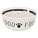 Set gamelles.2x0.6 l 15 cm blanc/noir de Trixie - Produit pour animaux dans Gamelles, distributeurs et fontaines pour chats
