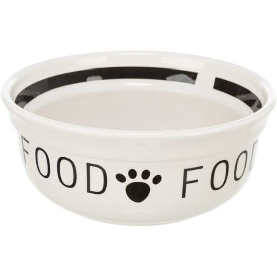 Set gamelles.2x2.6 l 25 cm blanc/noir de Trixie - Produit pour animaux dans Gamelles, distributeurs et fontaines pour chats