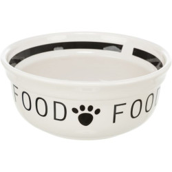 Set gamelles.2x2.6 l 25 cm blanc/noir de Trixie - Produit pour animaux dans Gamelles, distributeurs et fontaines pour chats