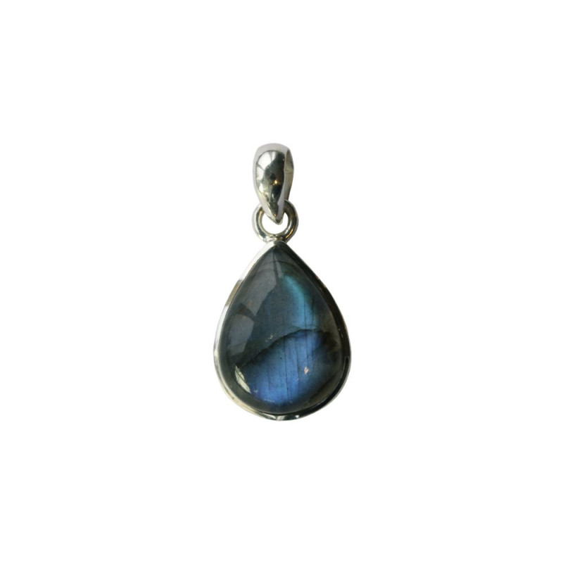 Pendentif En Labradorite Et Argent 925 - Neuf Sans Emballage, Couleur Argenté