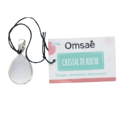 Pendentif cristal de roche argent 925 goutte de Herboristerie et Esotérisme à Libourne dans 💎 Bijoux et accessoires ésotériques