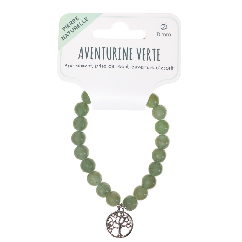 Bracelet aventurine verte +8 mm + arbre de vie de Herboristerie et Esotérisme à Libourne dans 💎 Bijoux et accessoires ésotéri...