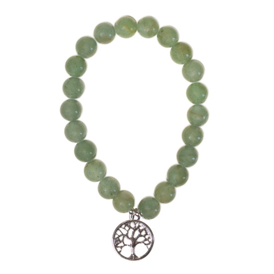 Bracelet aventurine verte +8 mm + arbre de vie de Herboristerie et Esotérisme à Libourne dans 💎 Bijoux et accessoires ésotéri...