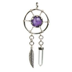 Pendentif amethyste argent 925 attrape reves de Herboristerie et Esotérisme à Libourne dans 💎 Bijoux et accessoires ésotériques