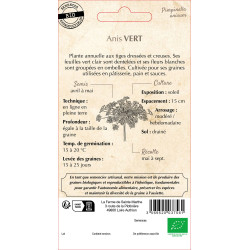Anis vert bio - ferme sainte marthe de La Ferme de Sainte Marthe - Graines BIO dans Graines de plantes aromatiques